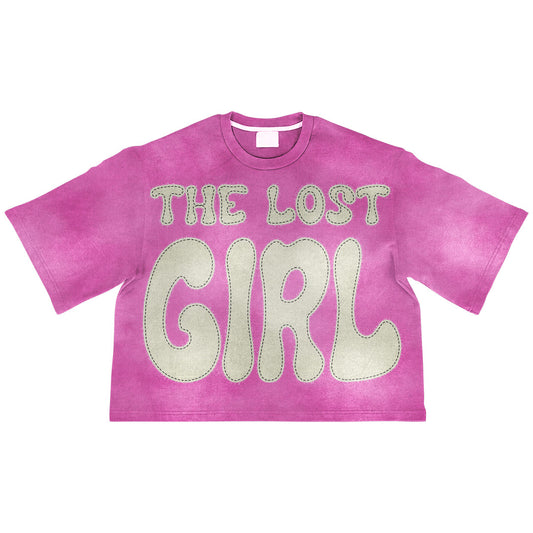 Pink and White The Lost Girl Oversized Tee